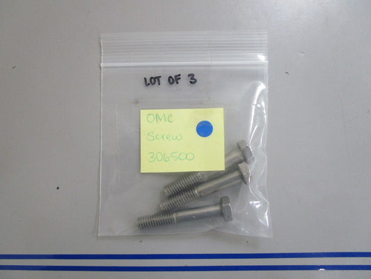 *NEW OEM* (LOT OF 3) 0810 OMC Johnson Evinrude Screw 306500 0306500