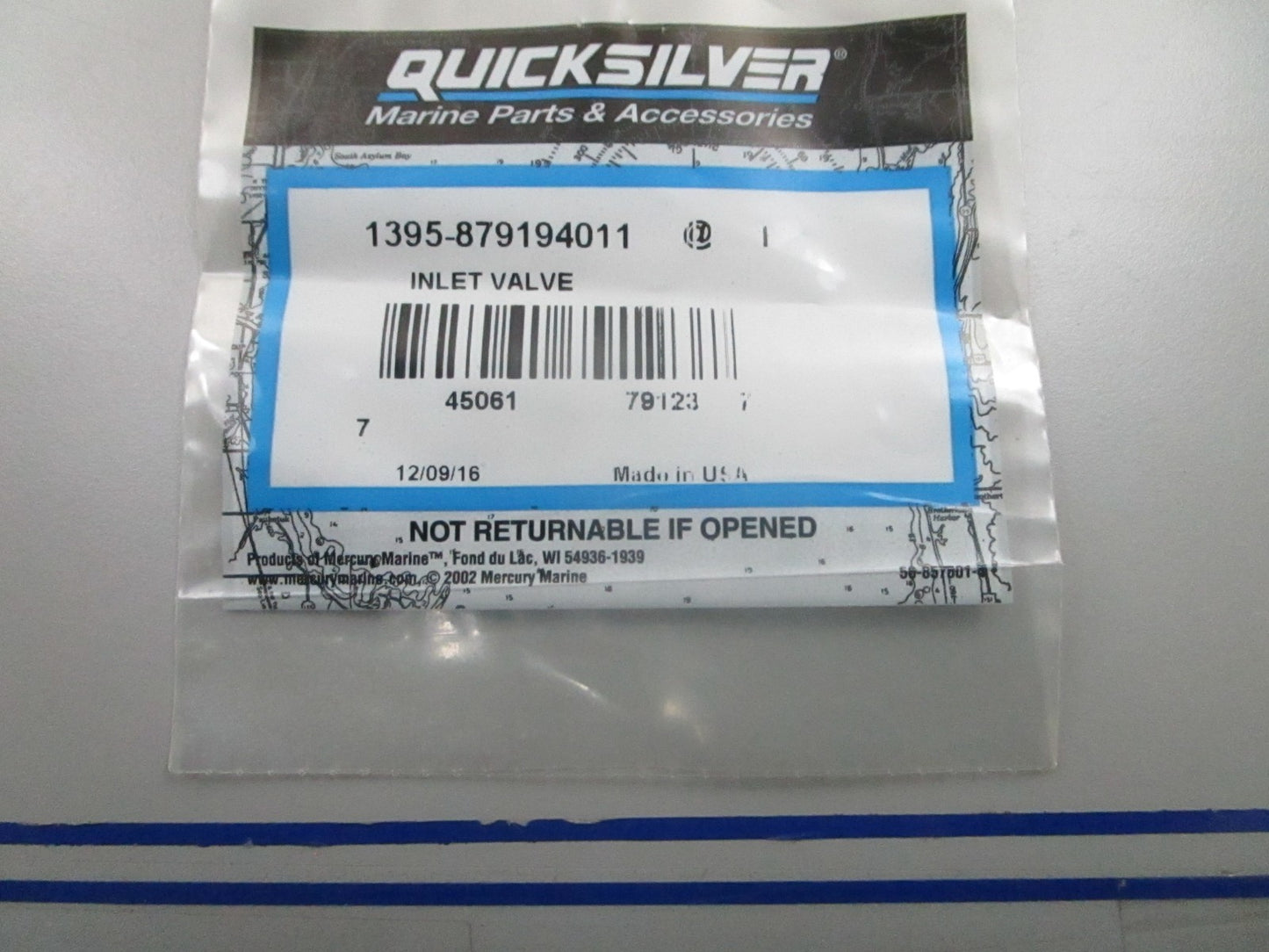 *NEW OEM* 0810 Mercury Quicksilver Inlet Valve 1395-879194011