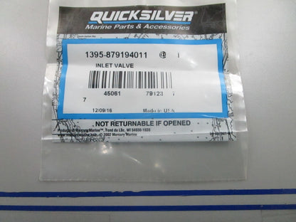 *NEW OEM* 0810 Mercury Quicksilver Inlet Valve 1395-879194011