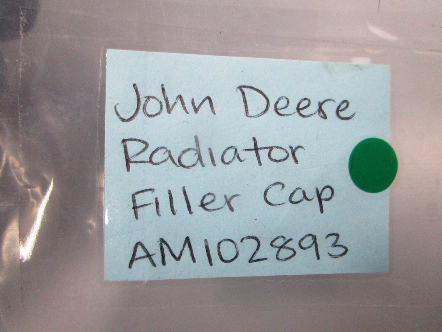 NEW OEM AM102893 John Deere Radiator Filler Cap 0810