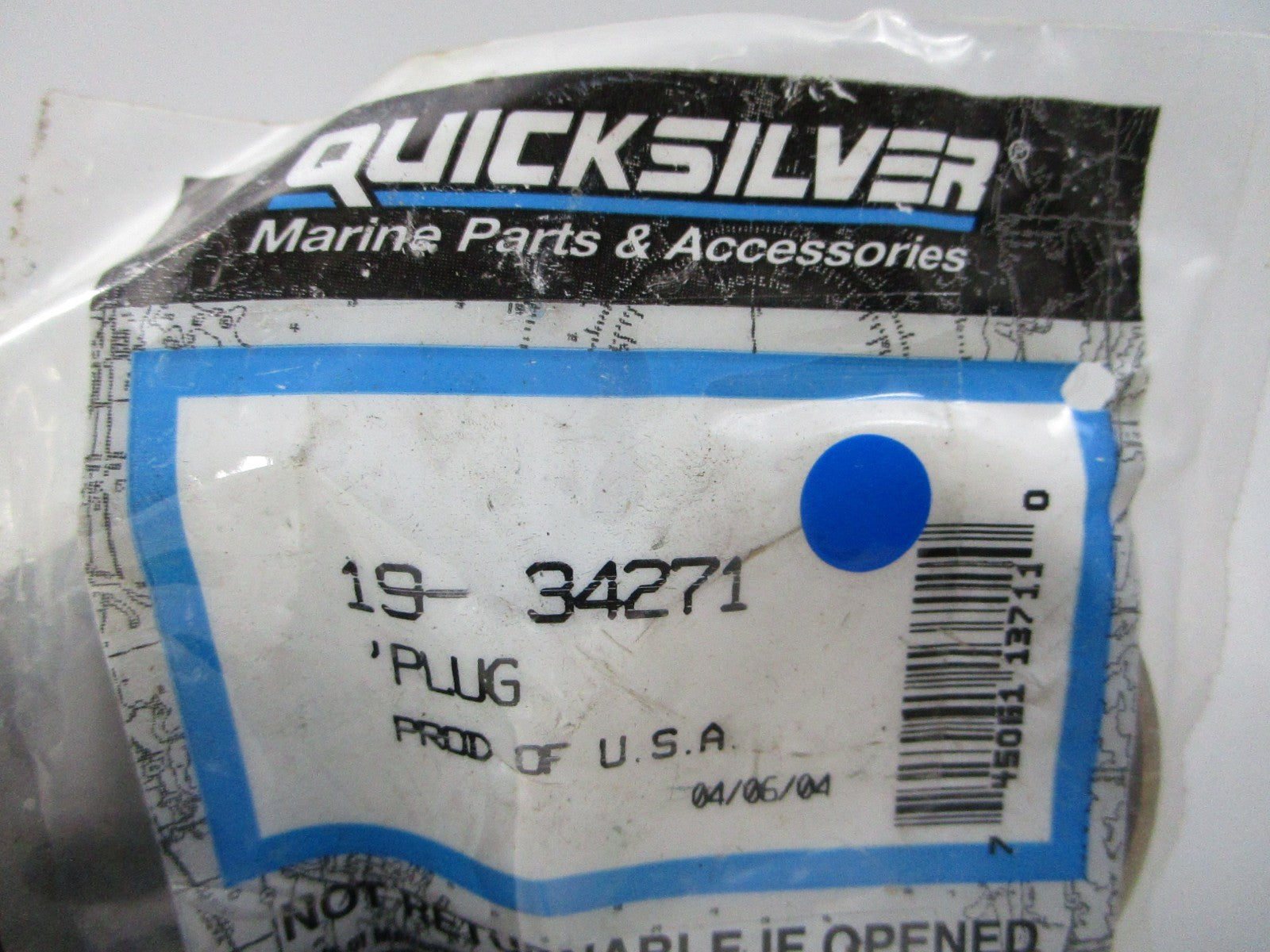 NEW OEM (LOT OF 2) 19-34271 Mercury Quicksilver Plug 0810
