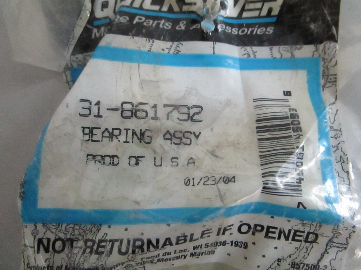 *NEW OEM* 0820 Mercury Quicksilver Bearing Assy 31-861792