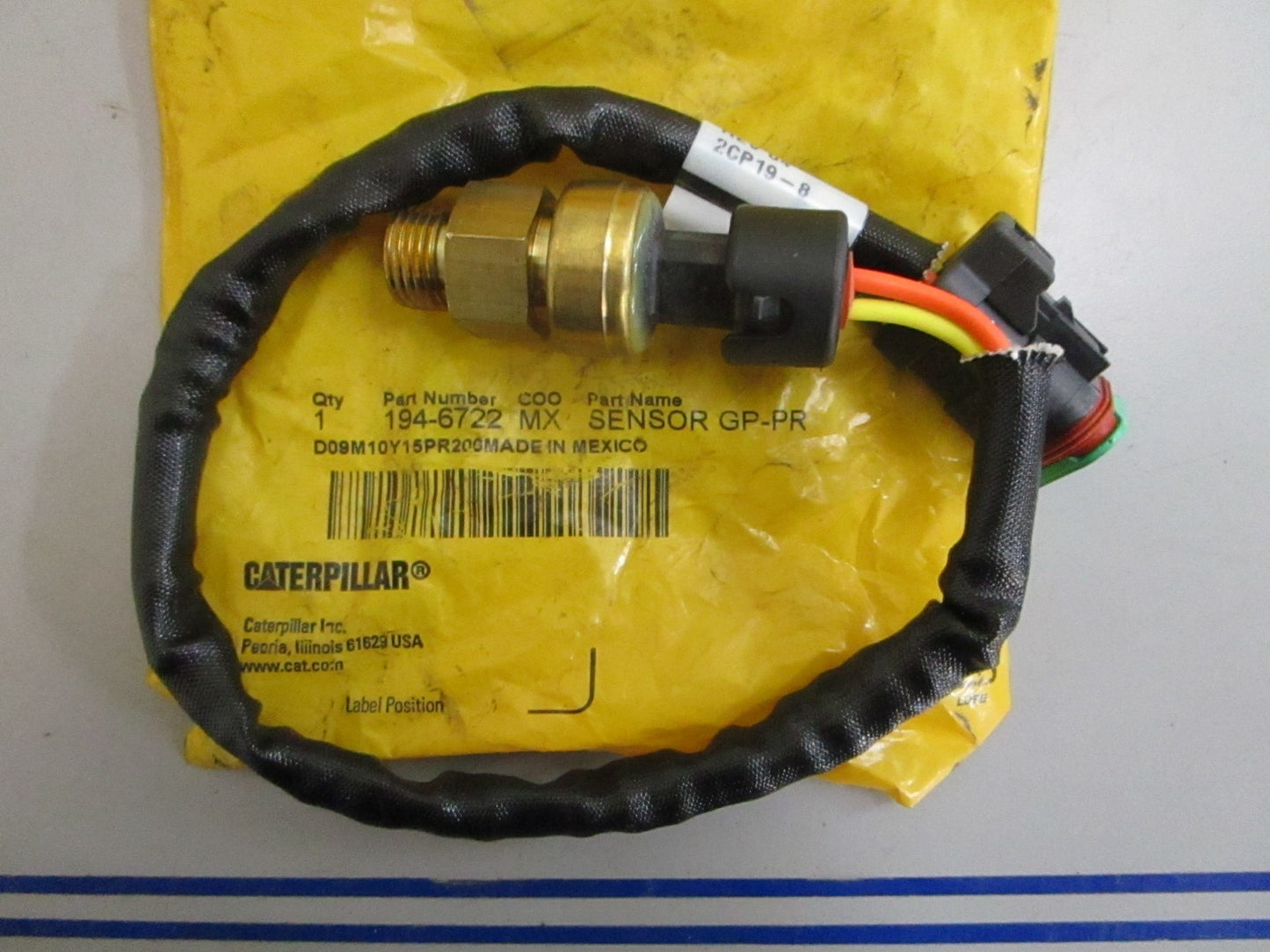 *NEW OEM* 0820 CAT Pressure Sensor 194-6722