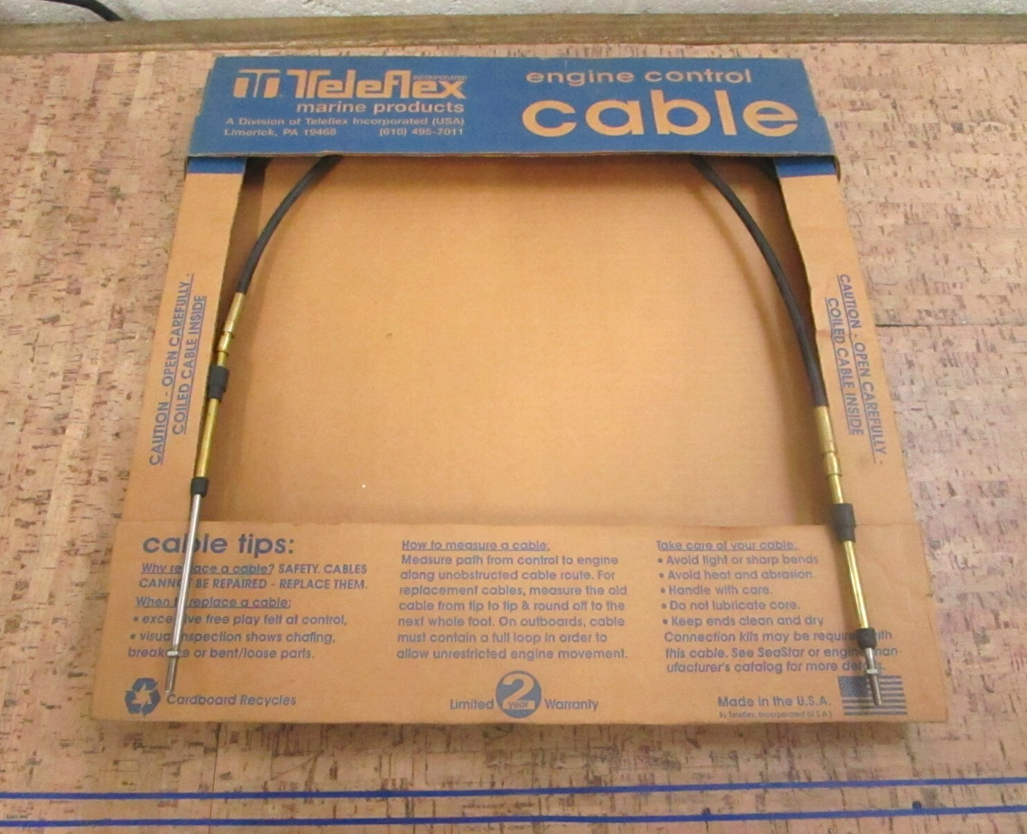 *NEW* 0780 Teleflex Control Cable 8FT 64-809894 8