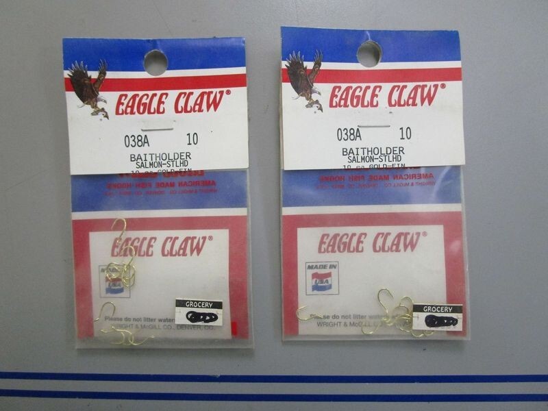 *NEW* (LOT OF 2) 0770 Eagle Claw Size 10 Salmon Egg Hook 038A