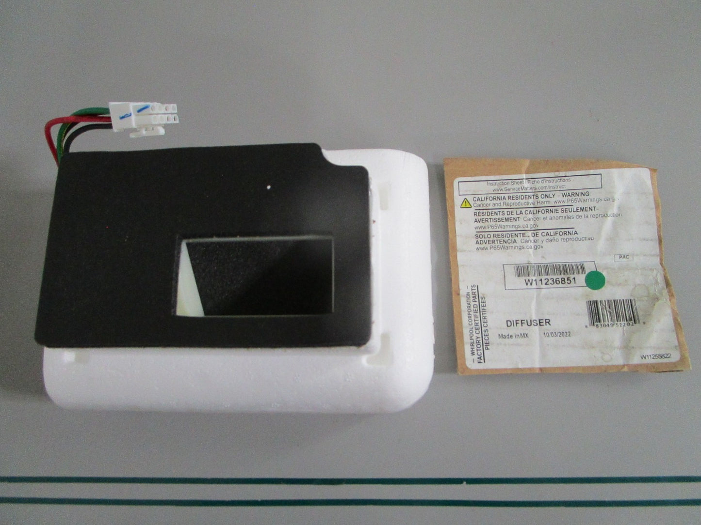 Whirlpool NEW OEM Refrigerator Air Damper Diffuser Assembly W11236851 NOS 0820