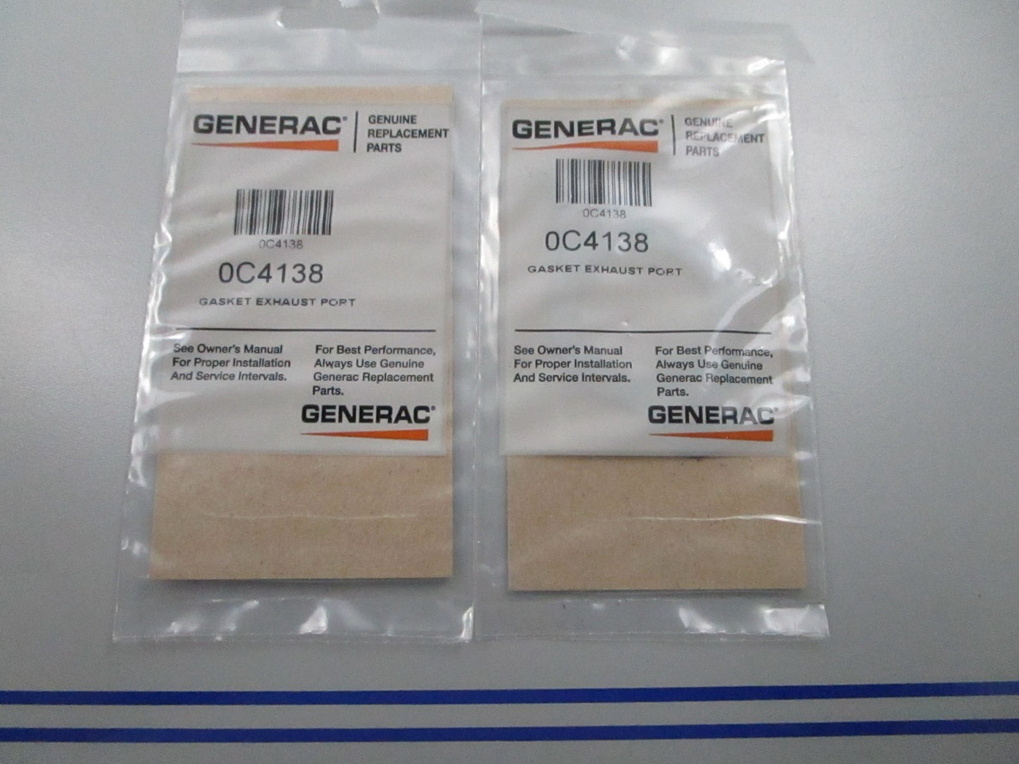 *NEW OEM* (LOT OF 2) 0810 Generac Exhaust Port Gasket 0C4138