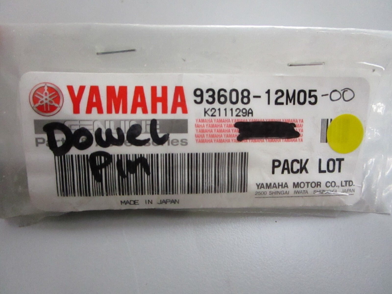 *NEW OEM* (LOT OF 5) 0810 Yamaha Dowel Pin 93608-12M05-00