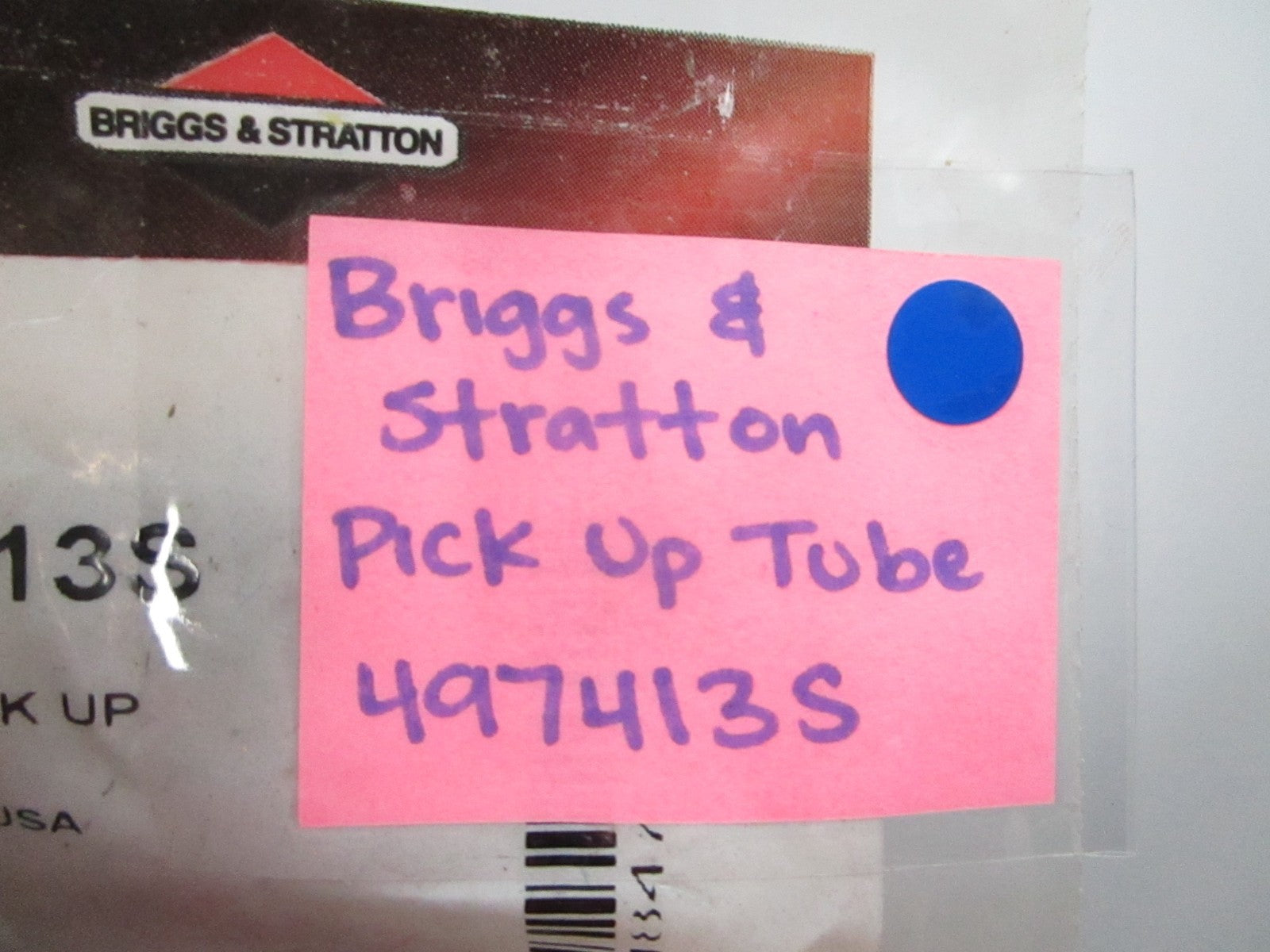 NEW OEM 497413S Briggs & Stratton Pick Up Tube 0810