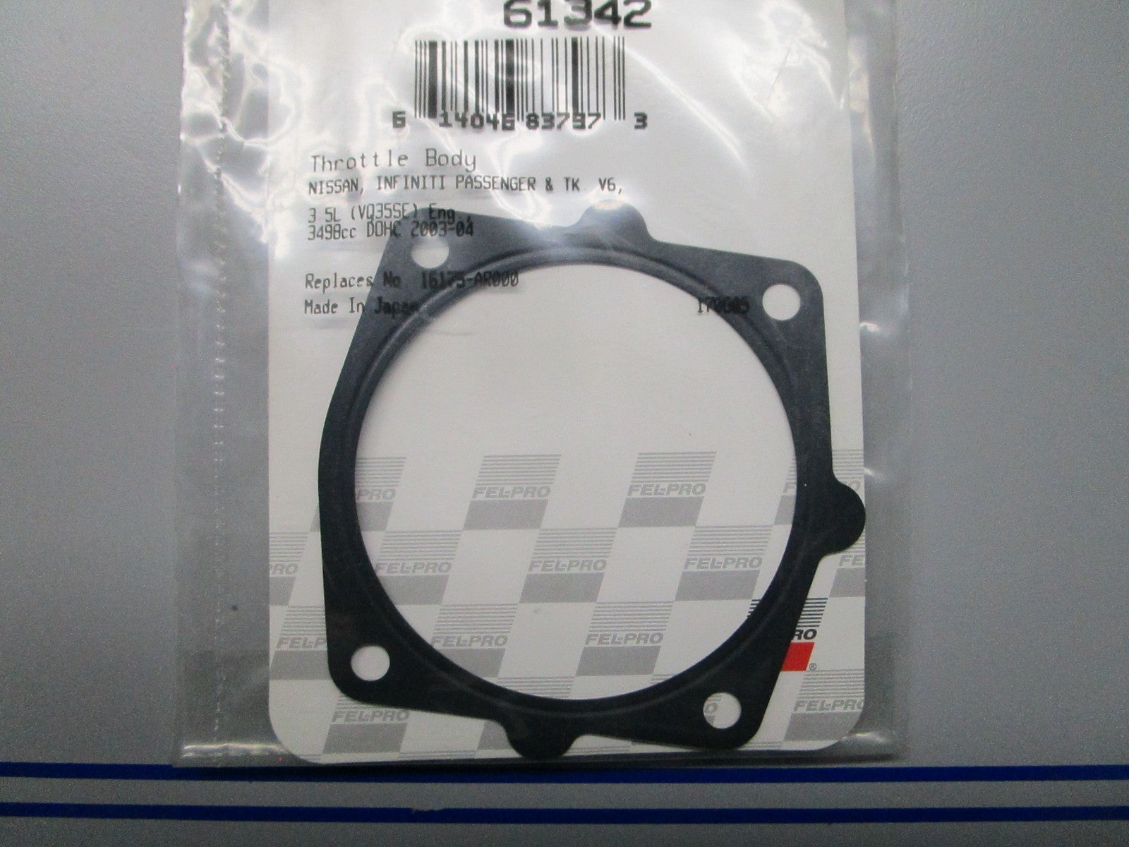*NEW* 0810 Fel-Pro Throttle Body Gasket 61342 Replaces: 16175-AR000