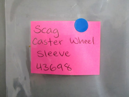 NEW OEM 43698 Scag Caster Wheel Sleeve 0820