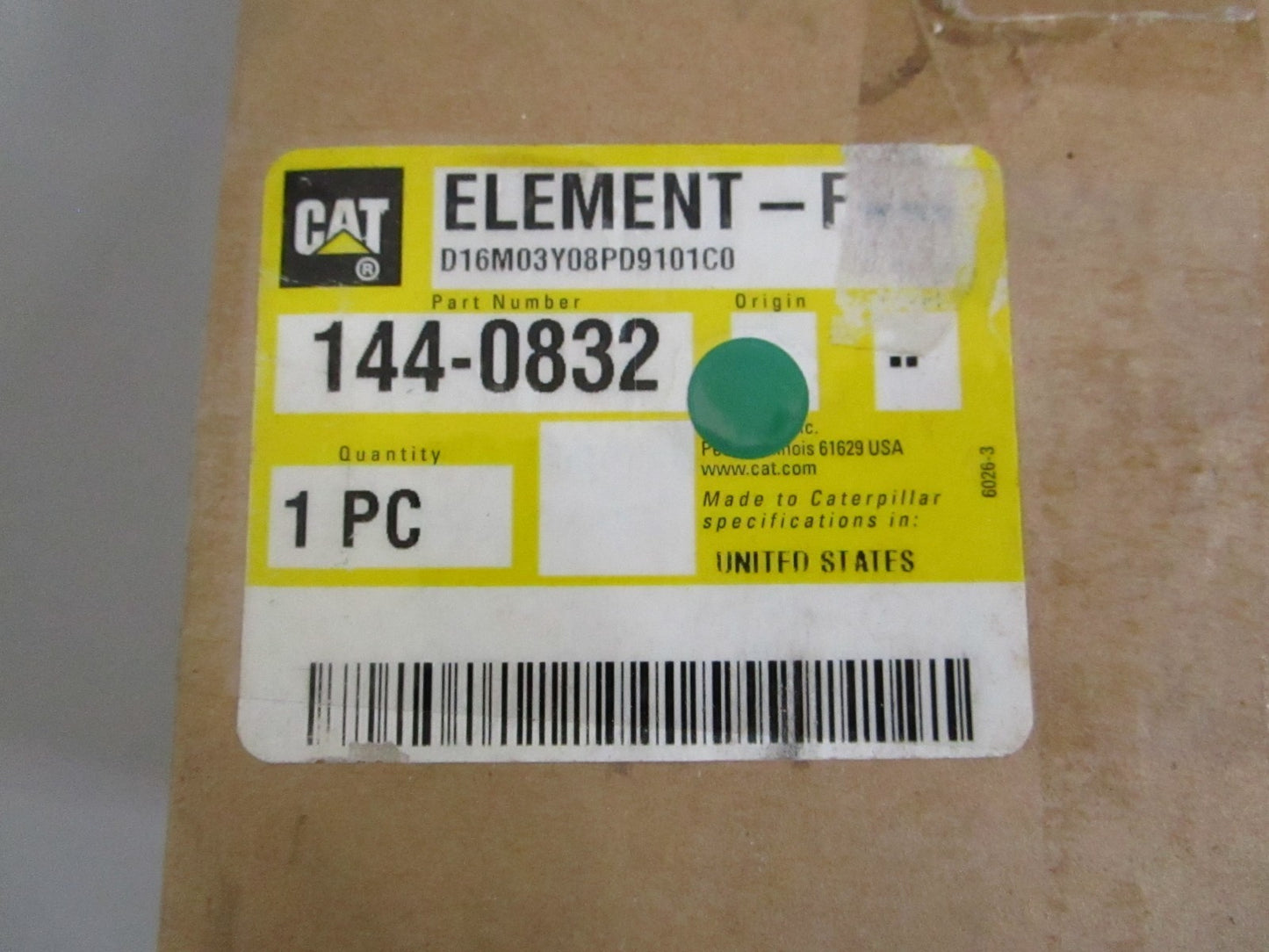 Caterpillar CAT 144-0832 UHE Hydraulic Transmission Filter D6N 773 NEW OEM 0820