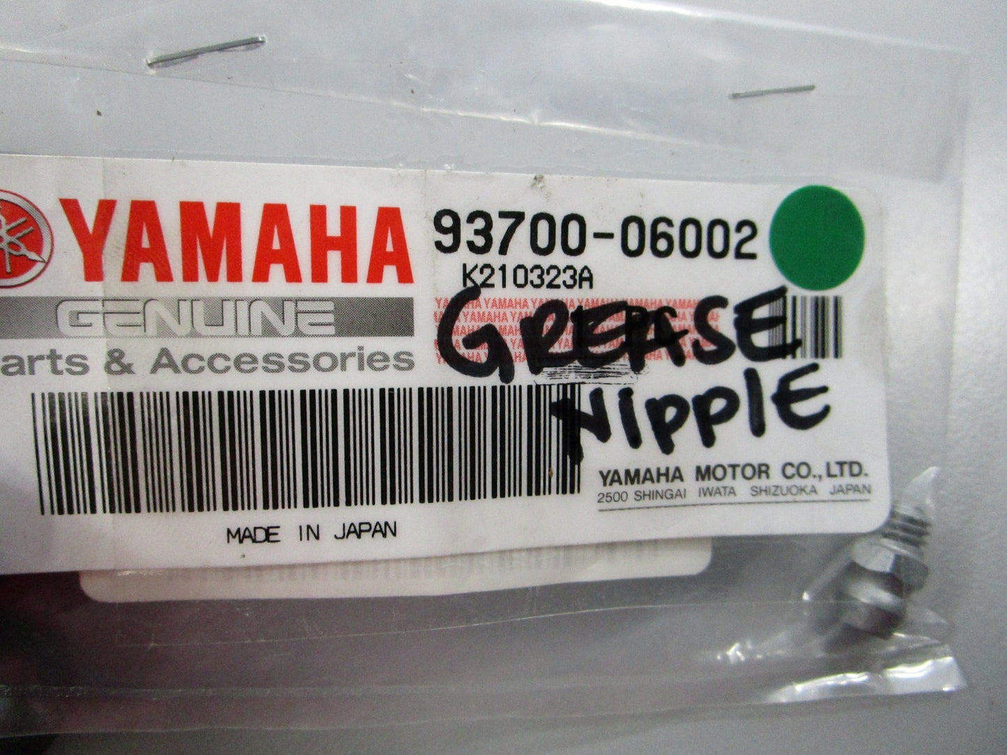 NEW OEM 93700-06002 Yamaha Grease Nipple 0810