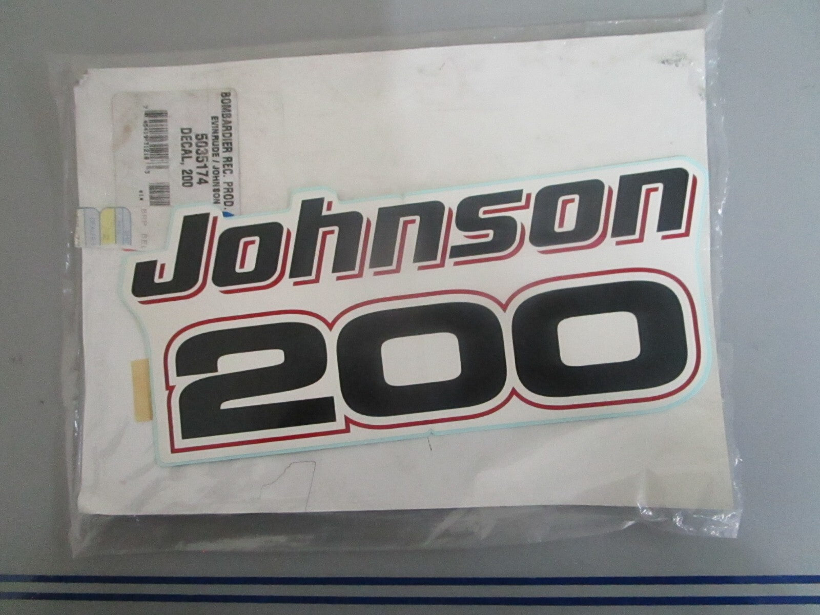 *NEW OEM* 0820 OMC Johnson Evinrude 200HP Decal 5035174