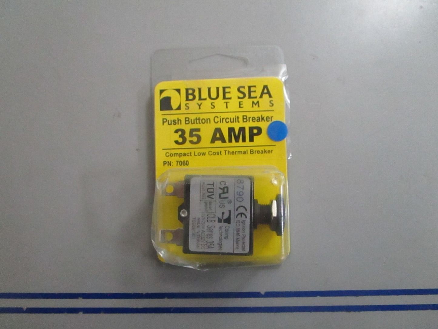 *NEW* 0810 Blue Sea Systems 35 AMP Push Button Circuit Breaker 7060