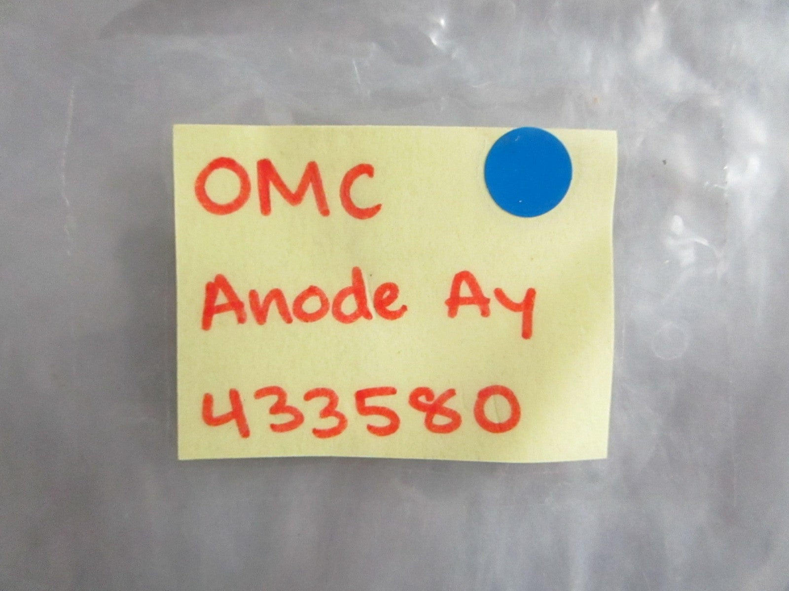 NEW OEM 433580 0433580 OMC Johnson Evinrude Anode Ay 0820