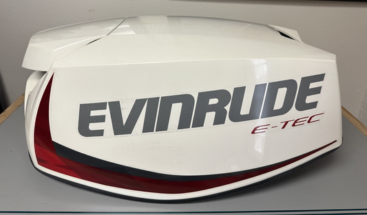 Evinrude 285824 Engine Cover Cowl Hood White 25 30 HP E-TEC OEM NOS ETEC