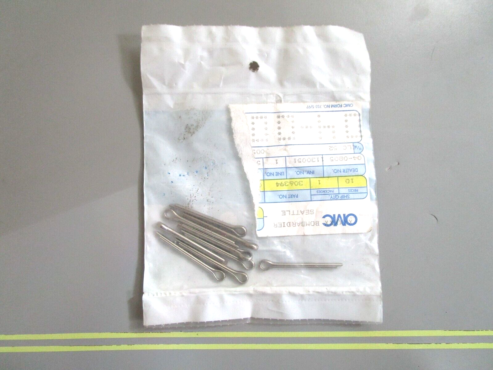*NEW OEM* (LOT OF 9) 0750 OMC Johnson Evinrude COTTER PIN 306394 0306394