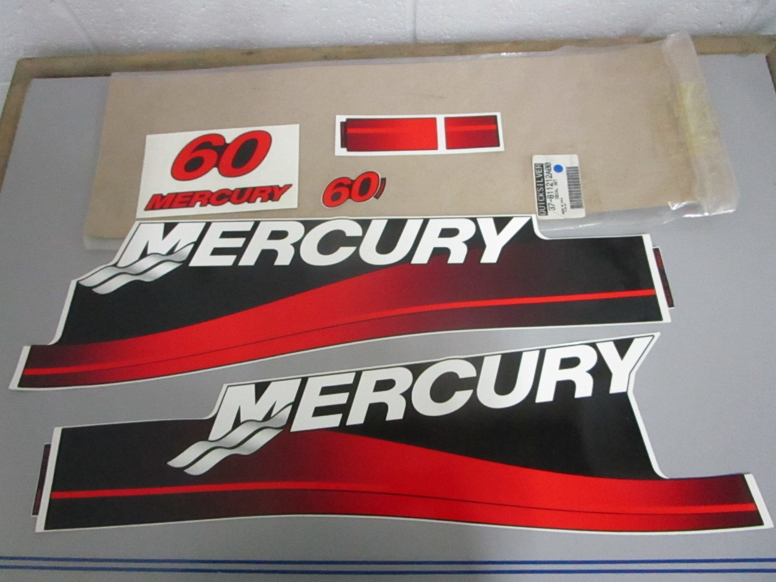 NEW OEM 37-811212A00 Mercury Quicksilver Decal Set 0820