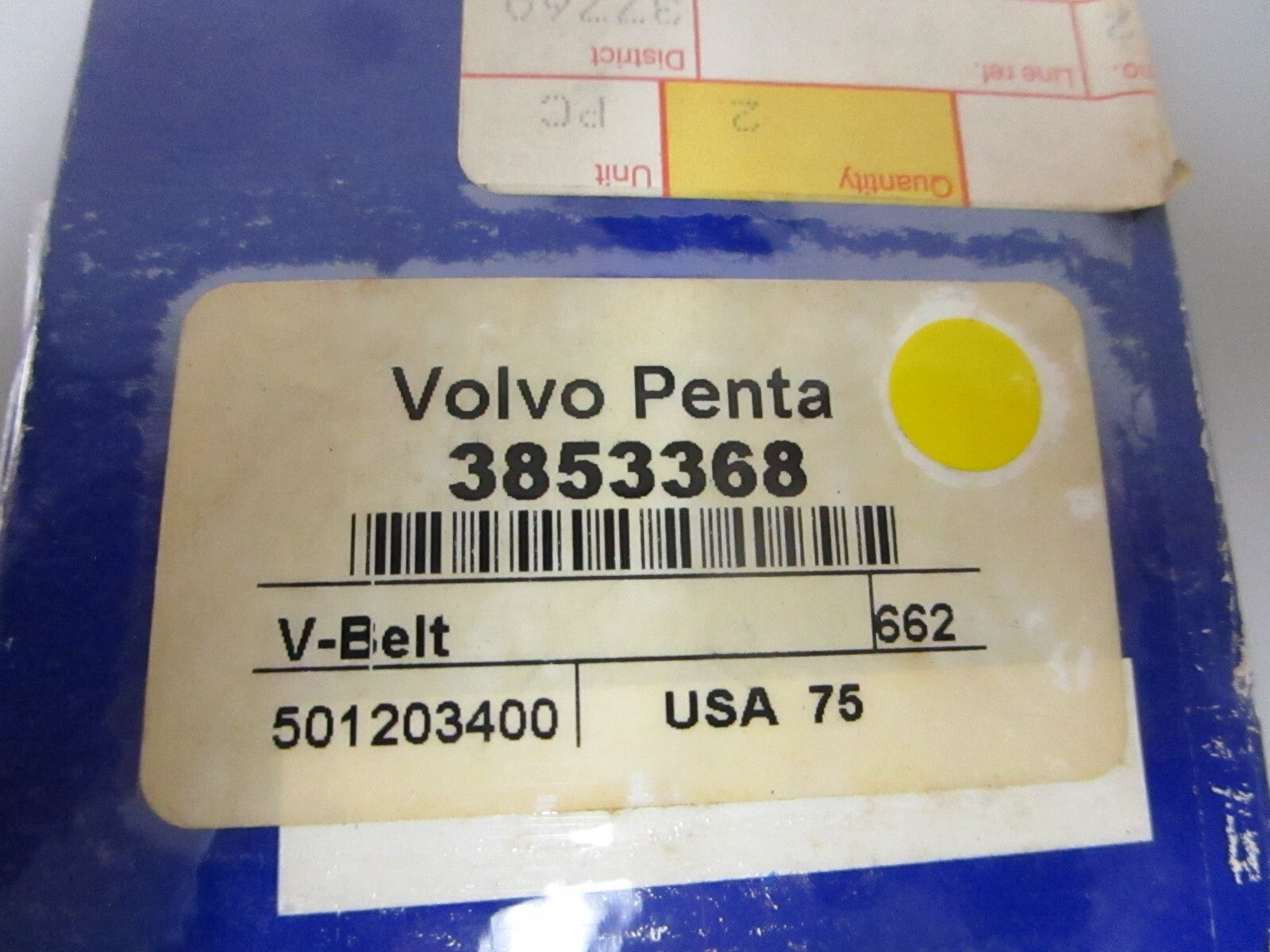 *NEW OEM* 0720 Volvo Penta V-Belt 3853368