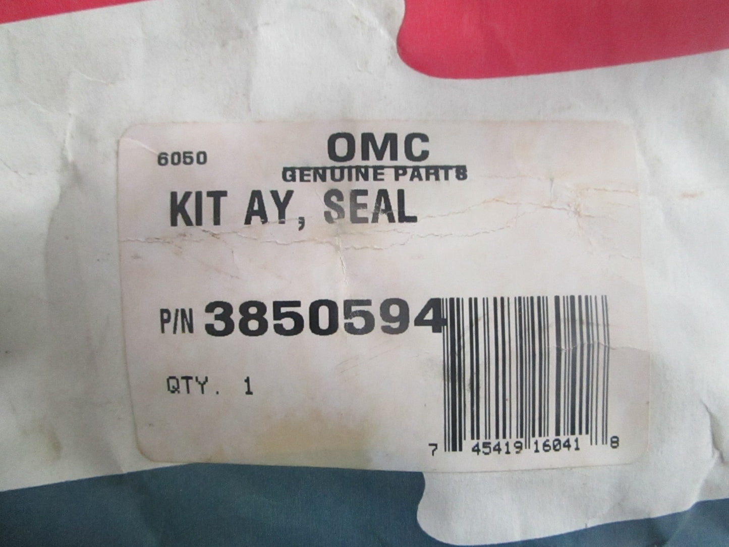 NEW OEM 3850594 OMC Johnson Evinrude Seal Kit Assy 0820