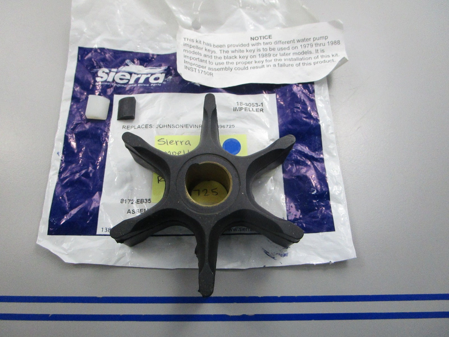 NEW 18-3053-1 Replaces: OMC 396725 0396725 Sierra Impeller 0810