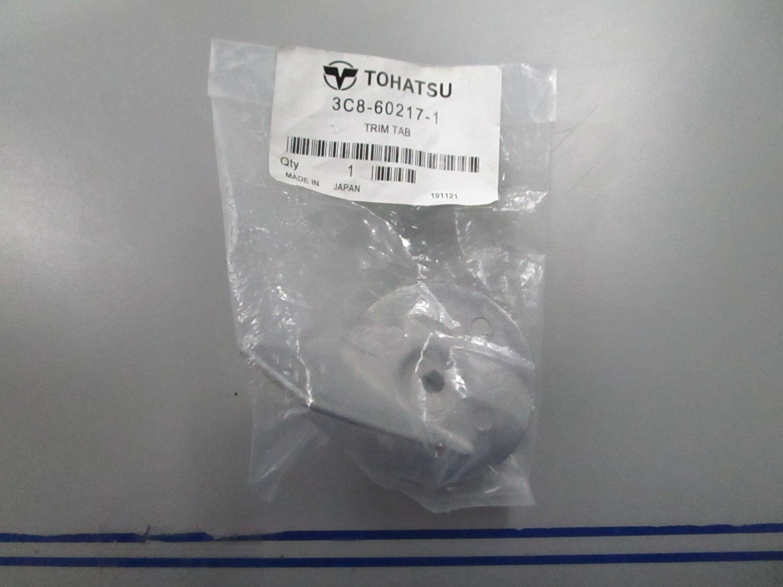 *NEW OEM* 0810 Tohatsu 25 30 40 50 HP Trim Tab Anode 3C8-60217-1 3C8602171