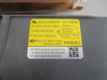 Whirlpool NEW OEM Microwave Hood Combo Vent Fan Motor W11409094 300 CFM NOS 0820