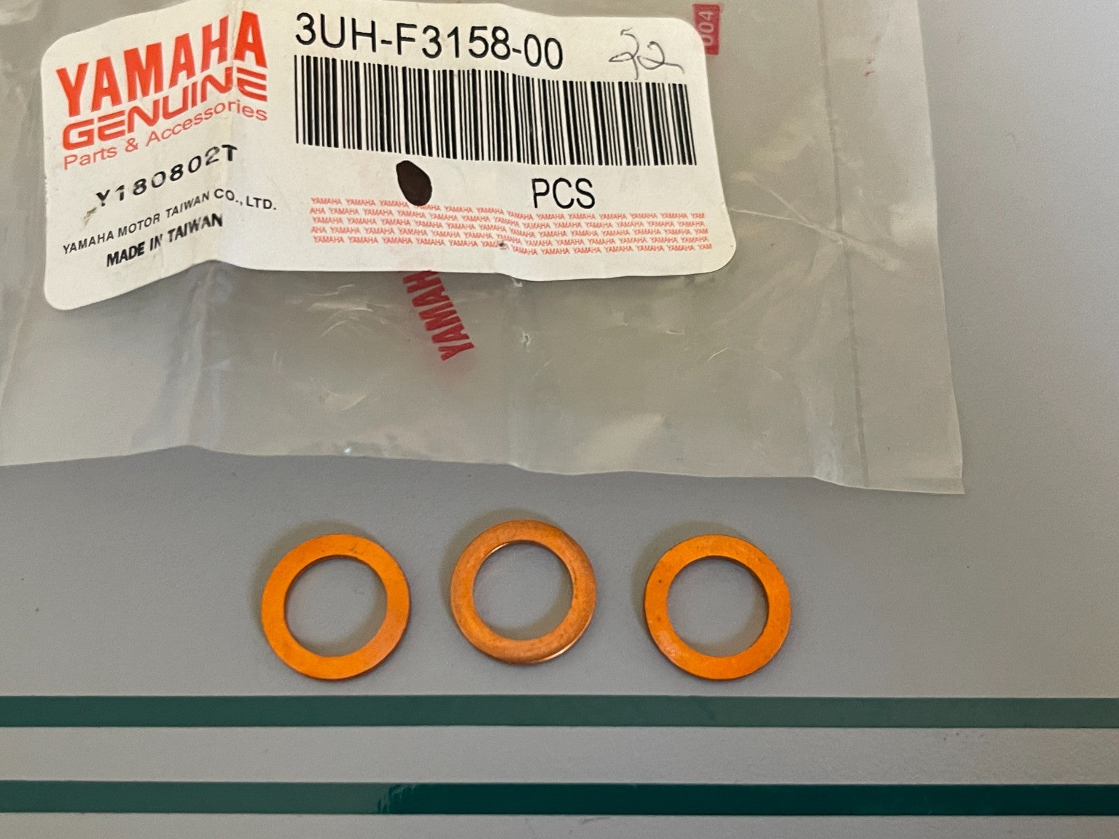 NEW OEM (LOT OF 3) 3UH-F3158-00-00 Yamaha Washer 0810