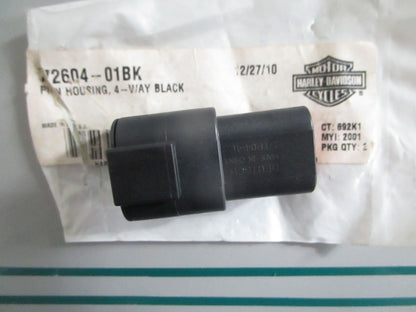 NEW OEM 72604-01BK Harley-Davidson 4-Wy Black Pin Housing 0820