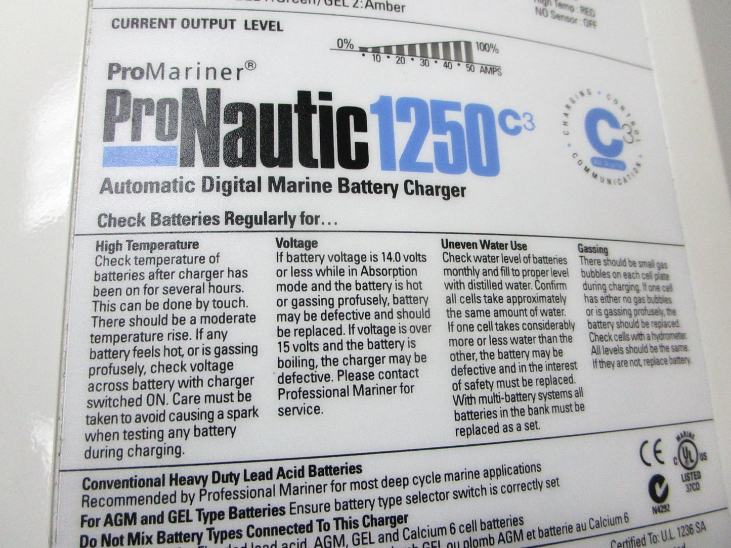 *NEW* 0720 ProMariner Pro Nautic 50 AMP Automatic Digital Marine Battery Charger