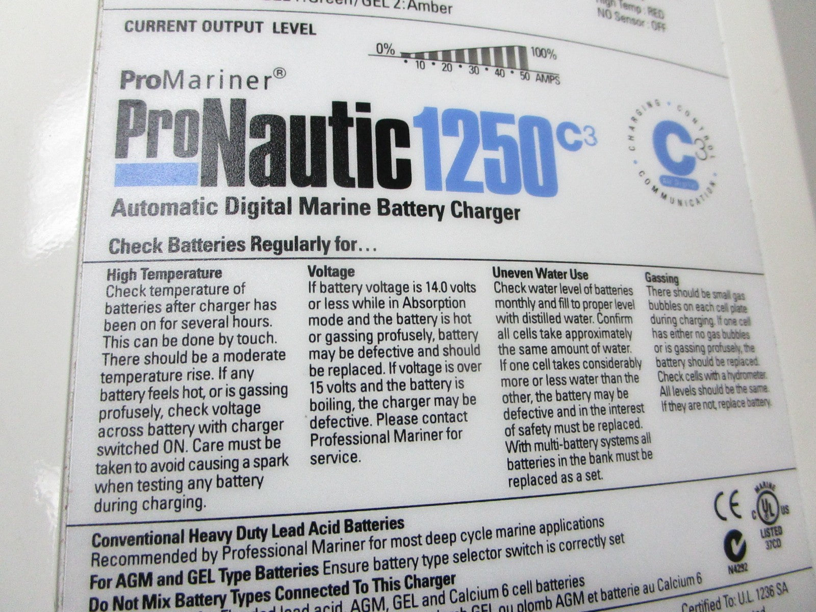 *NEW* 0720 ProMariner Pro Nautic 50 AMP Automatic Digital Marine Battery Charger