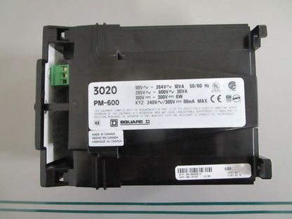 Square D PowerLogic 3020-PM600 Power Meter 600V AC NOS Genuine NEW OEM 0820