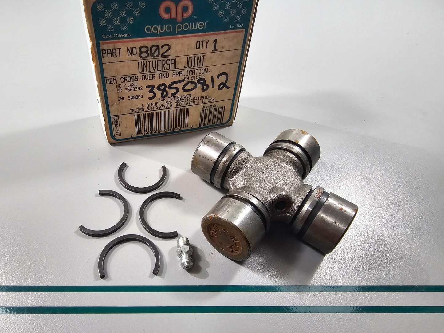 NEW 802 Rep: 41431 75832A2 508903 915717 3850812 Aqua Power Universal Joint 0810