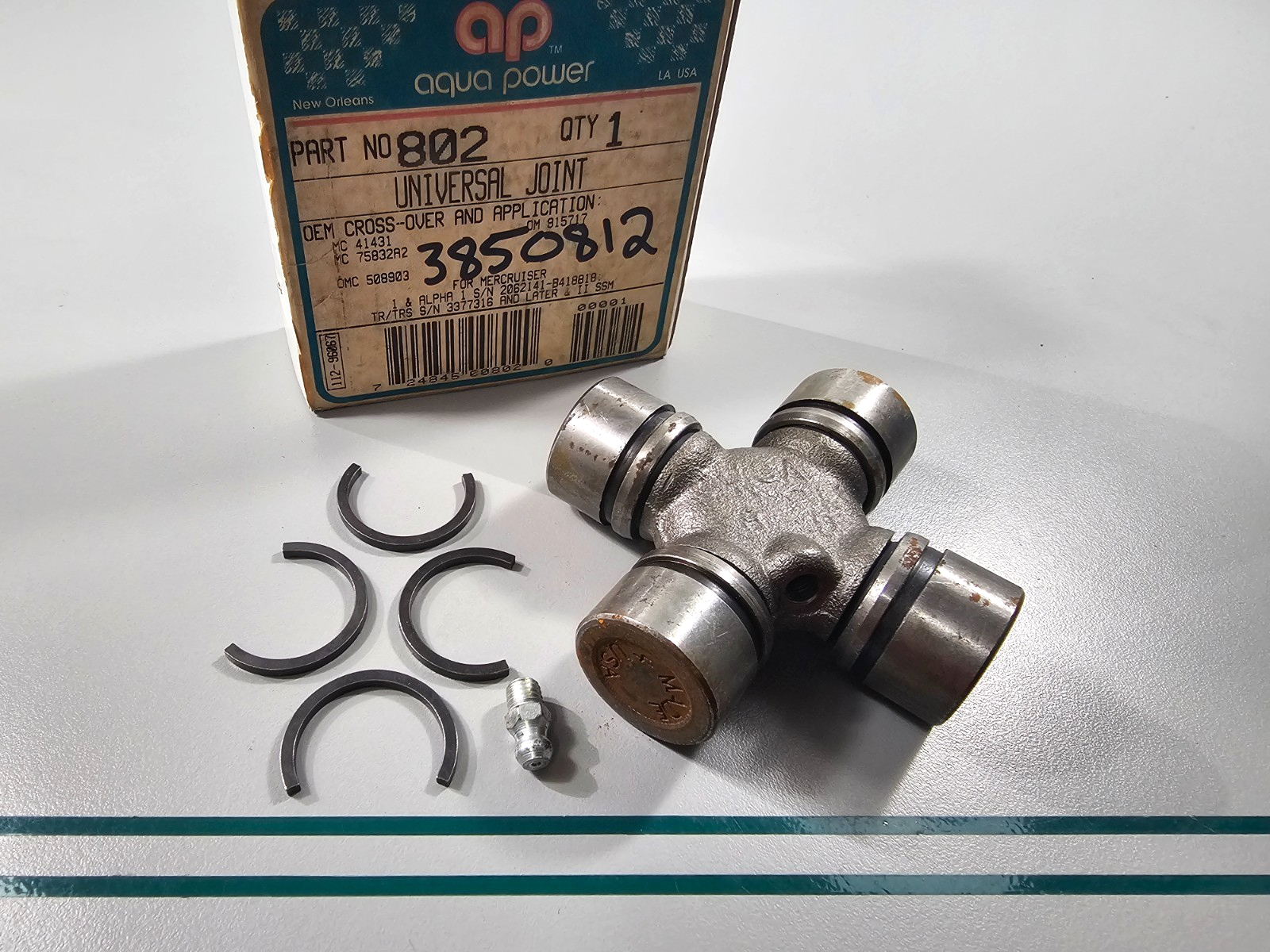 NEW 802 Rep: 41431 75832A2 508903 915717 3850812 Aqua Power Universal Joint 0810