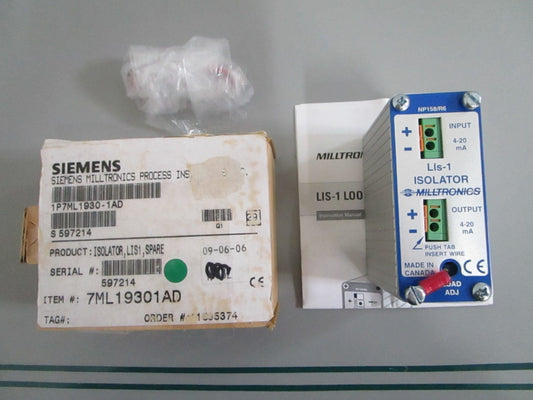 Siemens Milltronics 7ML1930-1AD Level Isolator NOS Genuine NEW OEM 0820