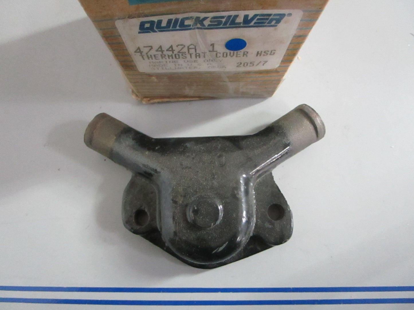 NEW OEM 47442A1 Mercury Quicksilver Thermostat Housing Cover 0820