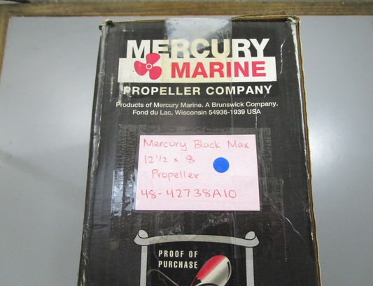 *NEW OEM* 0820 Mercury Black Max 10½ × 8 Propeller 48-42738A10
