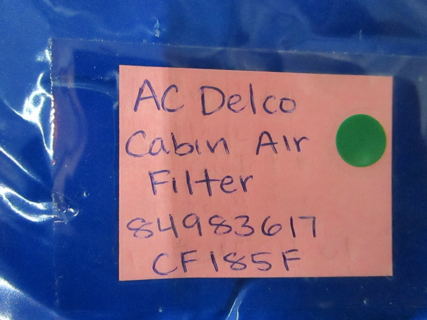 NEW OEM 84983617 CF185F ACDelco Cabin Air Filter 0810