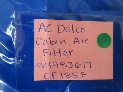 NEW OEM 84983617 CF185F ACDelco Cabin Air Filter 0810