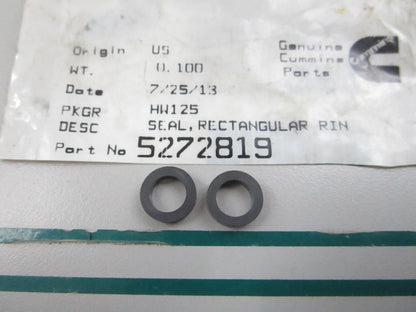 NEW OEM (LOT OF 2) 5272819 Cummins Rectangular Ring Seal 0810