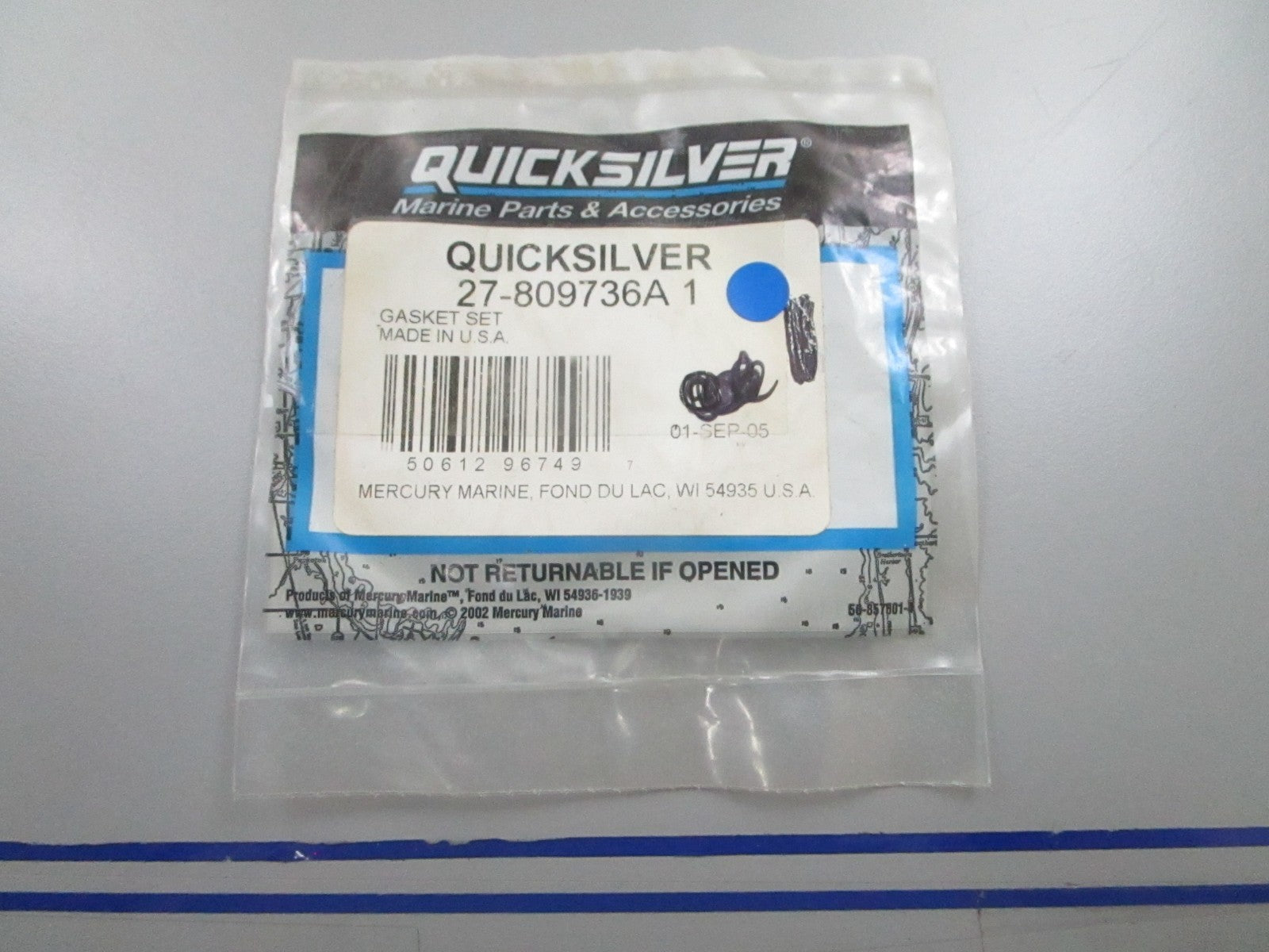 *NEW OEM* 0810 Mercury Quicksilver Gasket Set 27-809736A 1