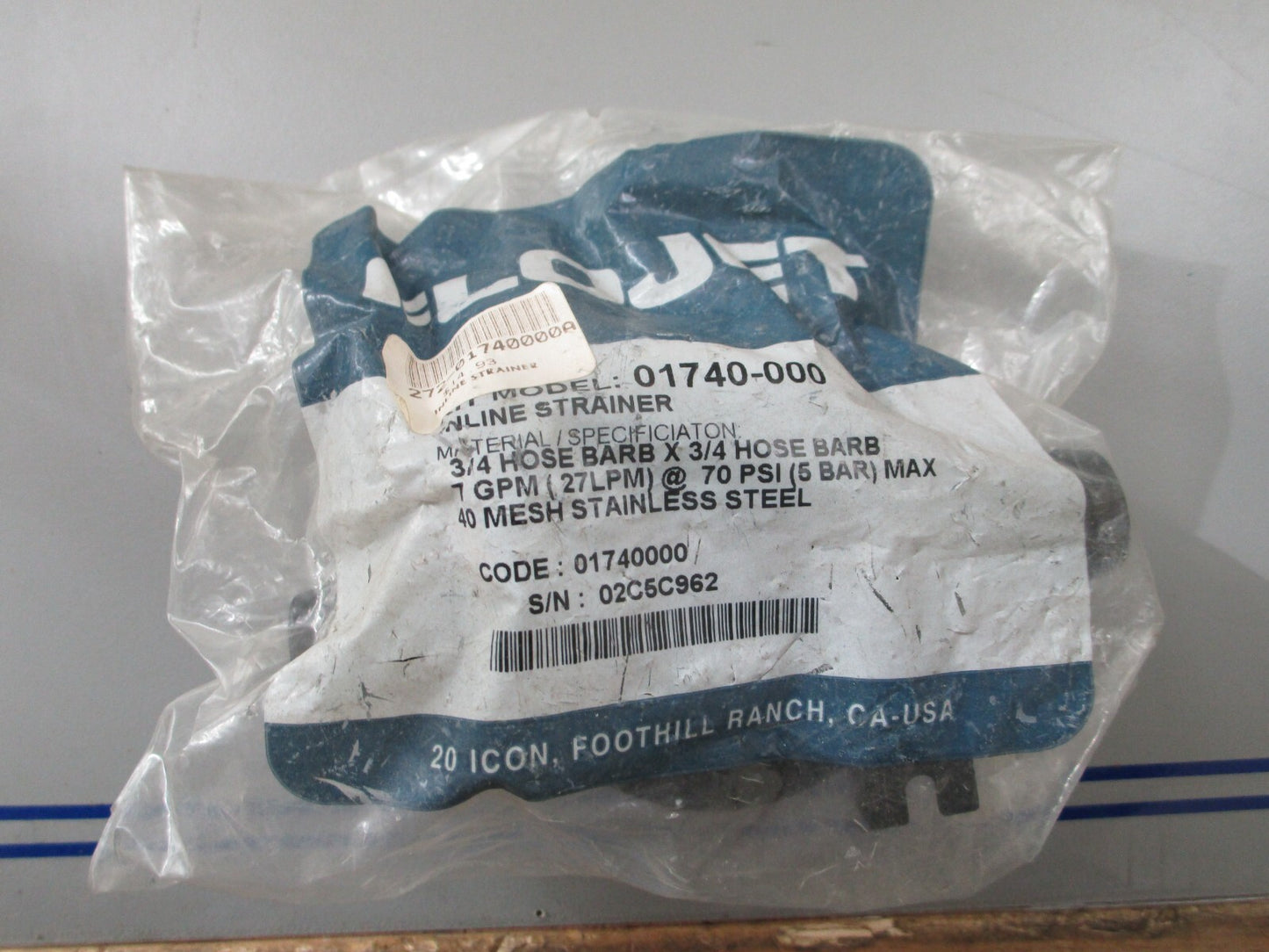 *NEW* 0820 FloJet Inline Strainer 01740-000