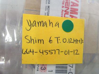 NEW OEM (LOT OF 3) 664-45577-01-12 Yamaha  Shim (T: 0.12mm) 0810