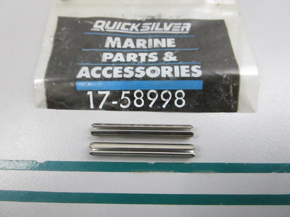 NEW OEM (LOT OF 2) 17-58998 Mercury Quicksilver Roll Pin 0810