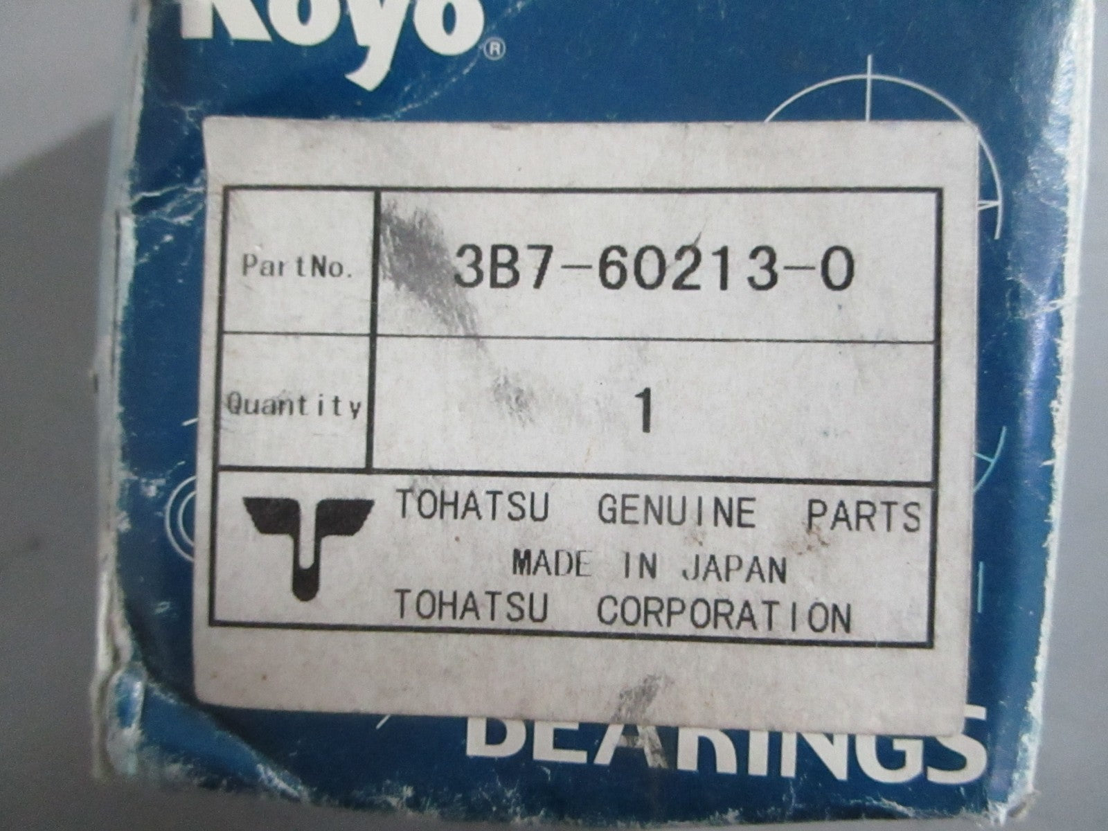 NEW OEM 3B7-60213-0 32305JR Tohatsu Koyo Tapered Roller Bearing 0820