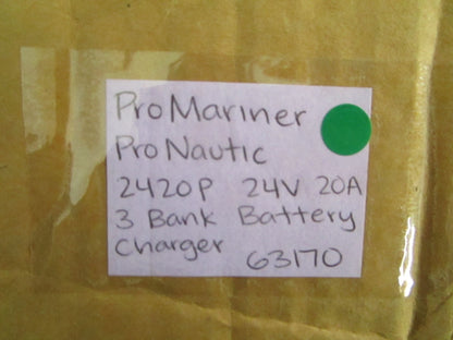 NEW OEM 63170 ProMariner ProNautic 2420P 24V 20A 3 Bank Battery Charger 0820