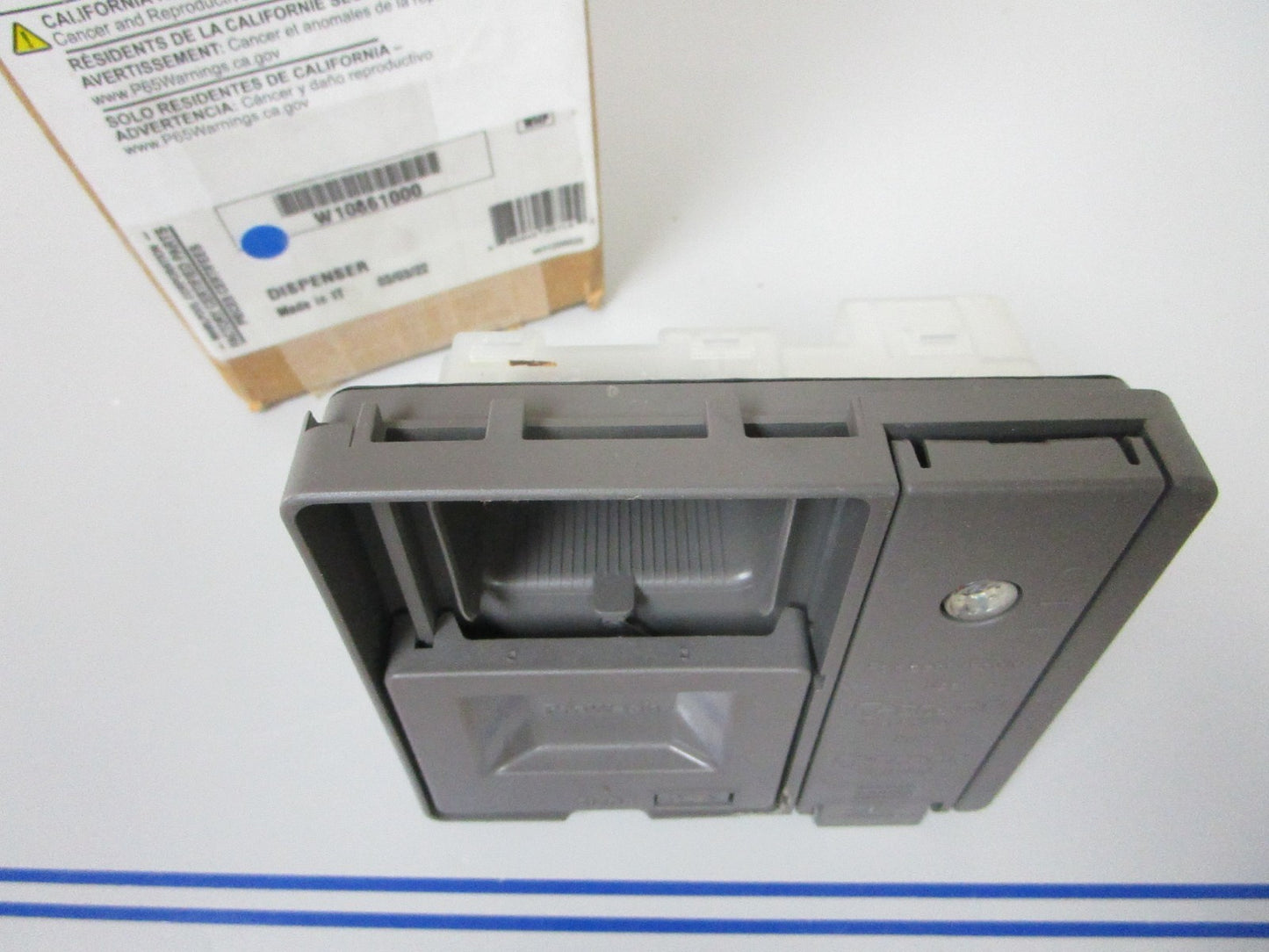 NEW OEM W10861000 Whirlpool Dishwasher Detergent Dispenser 0720