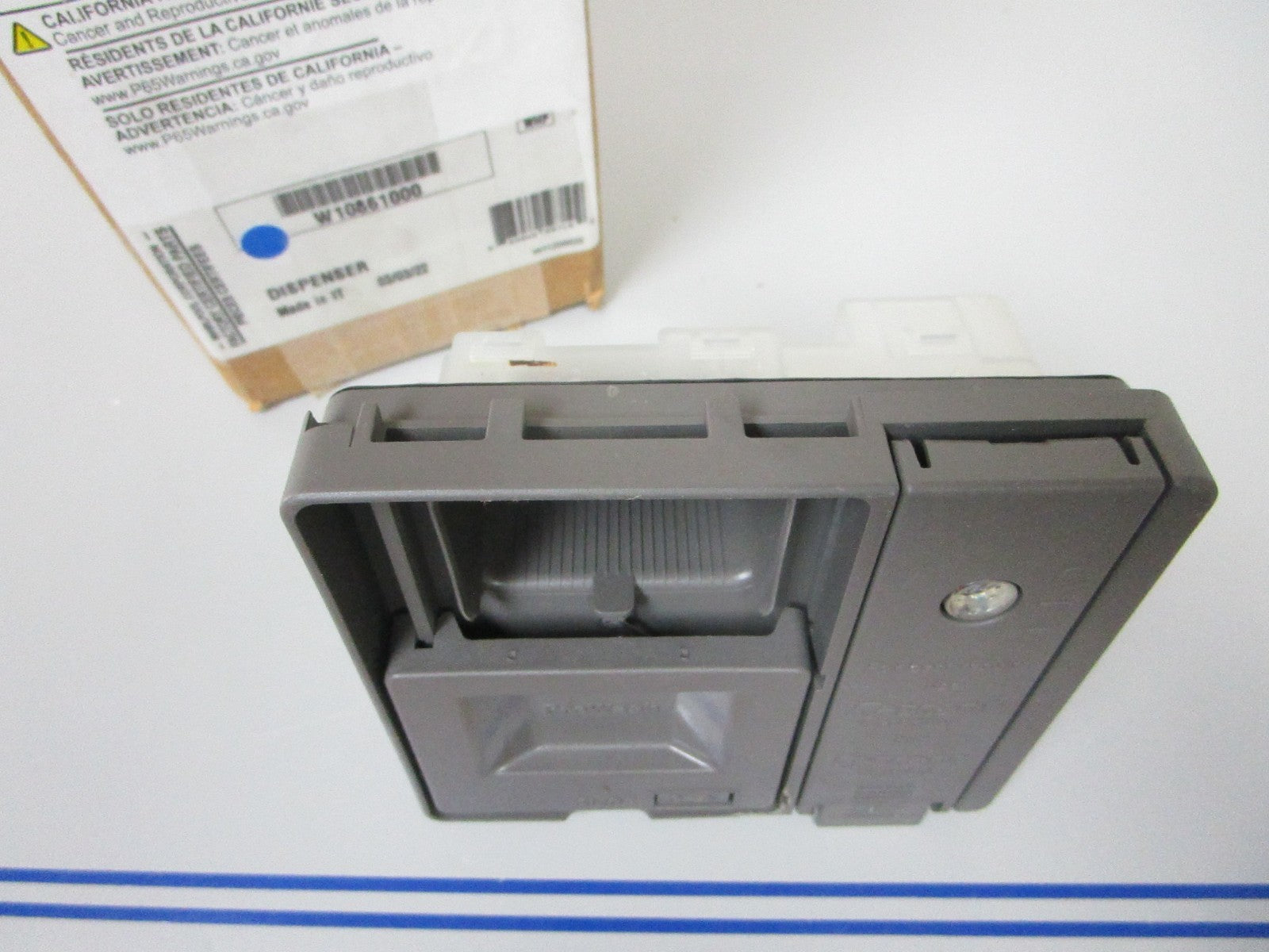 NEW OEM W10861000 Whirlpool Dishwasher Detergent Dispenser 0720