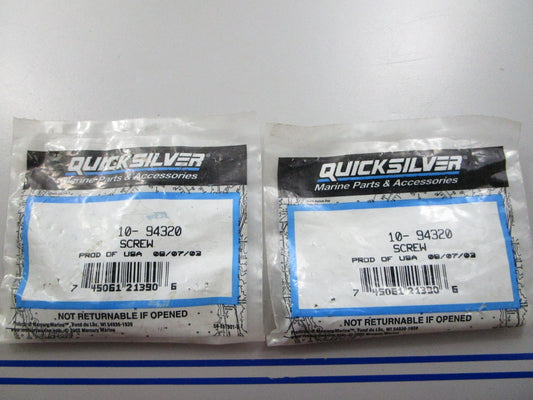 *NEW OEM* (LOT OF 2) 0810 Mercury Quicksilver Screw 10-94320